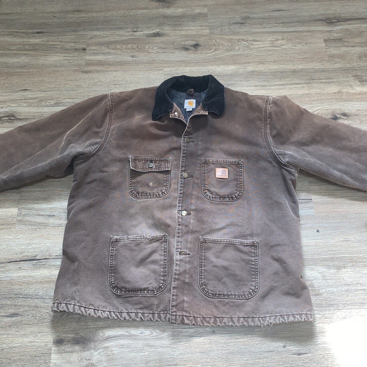 00s Carhartt チョアコート C02 DKB Medium Vintage Carhartt C02 DKB Brown Blanket Lined Chore Jacket