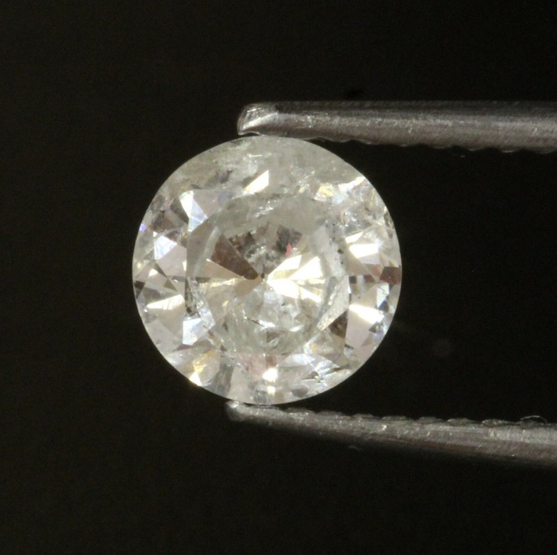 loose round diamond .95ct I3 H 6.25X3.50mm vintage estate antique