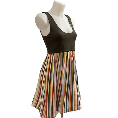 Robe Alice + Olivia SAHARA - Taille XS (0-2), Multicolore Rayée, Style Fit & Flare, Neuf Avec Imperfection (ceinture Manquante)