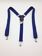  65 Alfani Men Navy Blue Solid Skinny Stretch Elastic Braces Clip End Suspenders
