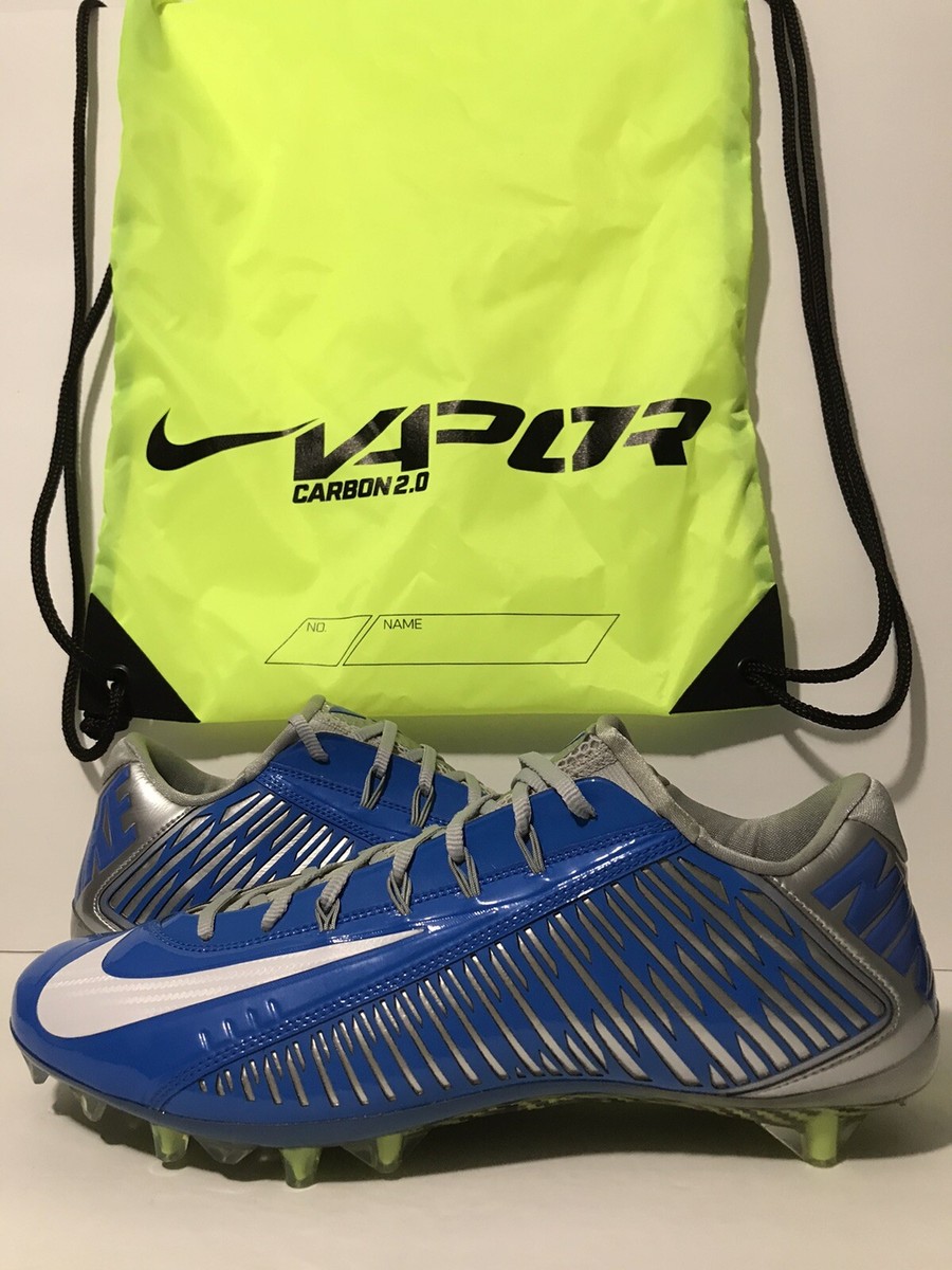 スパイク Nike carbon cleats Nike Vapor Carbon 2.0 Elite TD Low Blue/Silver 657441-411 Sz 13.5