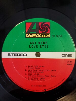 ART WEBB ~ LOVE EYES VINYL RECORD LP / 1977 | eBay
