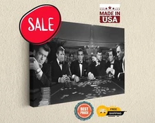 James Bond Canvas Print Poker Table Gambling Art Ready To Hang Decor