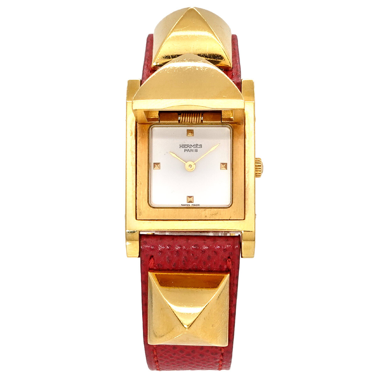 Auth HERMES Medor Watch Hermès Black Medor Watch with extra Band – Consign of the  main image 3