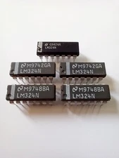 (5)  National Semiconductor  LM324N  General Purpose Amplifier 4 Circuit PDIP-14