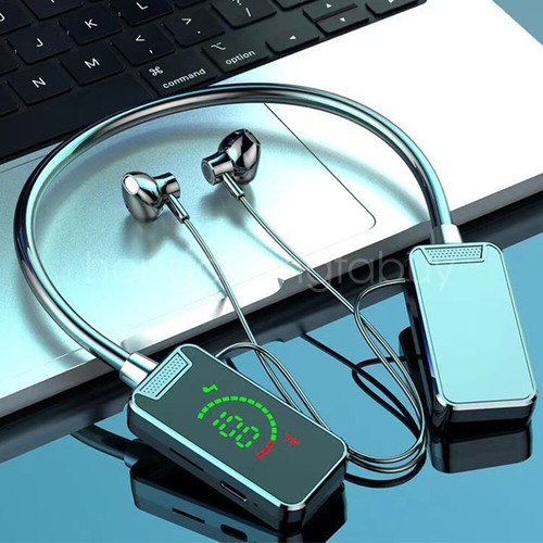 Bluetooth 5.4 Neckband Headset Wireless Earbuds Earphone Headphones with 8GB TF - Picture 23 of 27