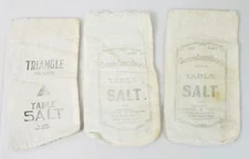 Vtg 4 lb Triangle Brand & Grandmother's Brand A&P Grocery Store Linen Salt Bag