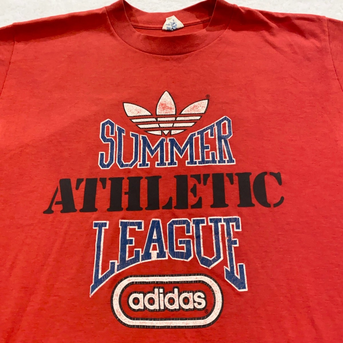 vintage 80s ADIDAS SUMMER ATHLETIC LEAGUE TREFOIL T-Shirt