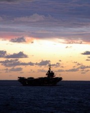 U.S. Navy Aircraft Carrier USS KITTY HAWK (CV 63) underway at sea 8x10 Photo 170