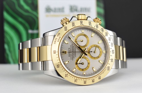 ROLEX - 40mm 18kt Gold & Stainless DAYTONA Slate Index 116523 - SANT BLANC - Picture 6 of 9