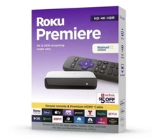 New Roku Premiere 3920RW HD/4K/HDR  Streaming Media Player HDMI Cable & Remote