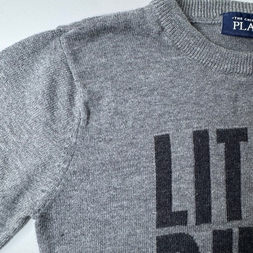 The Children’s Place 5T Boys Sweater Gray Little Dude Knit Preppy Pullover - Picture 5 of 10