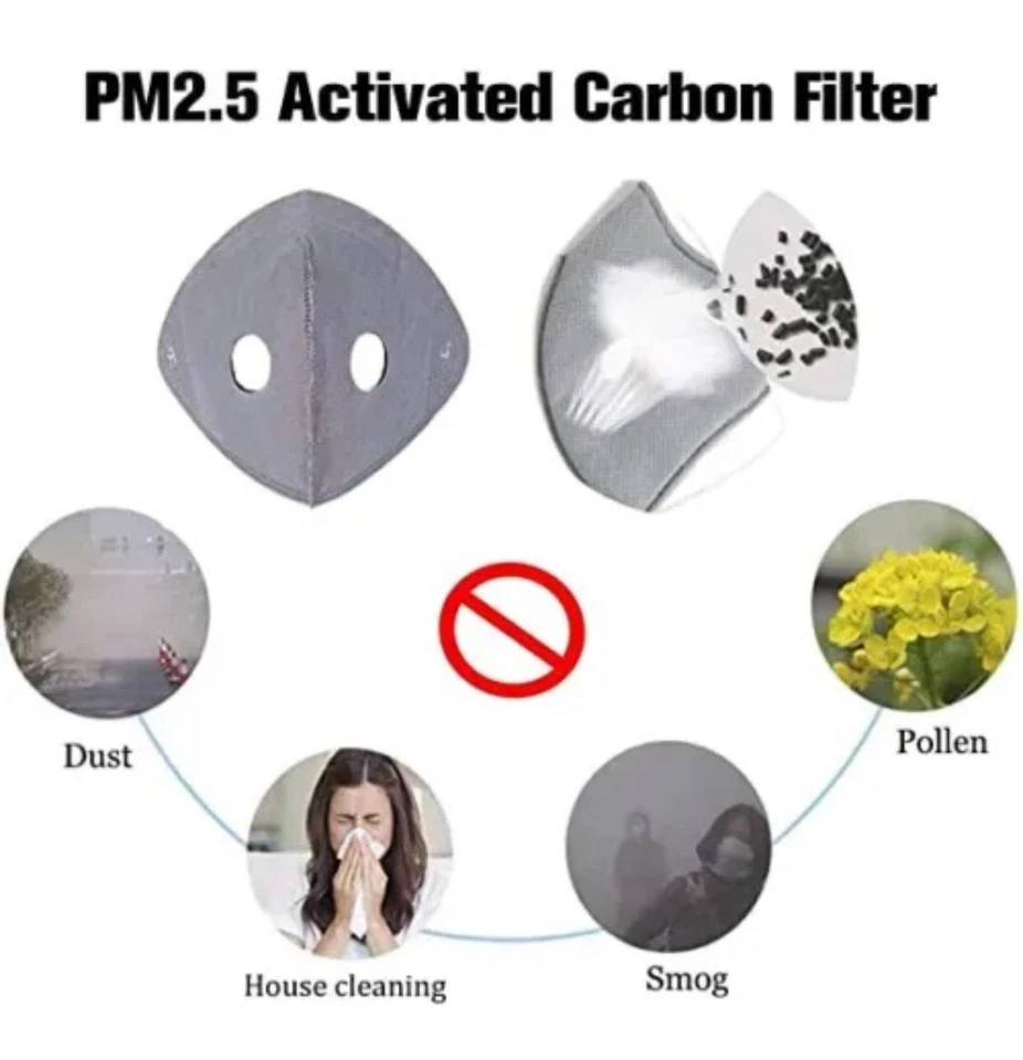 2PC Sports Anti-Pollution Breathable,Cycling Face Protection + Filter Camouflage - Image 4 of 4