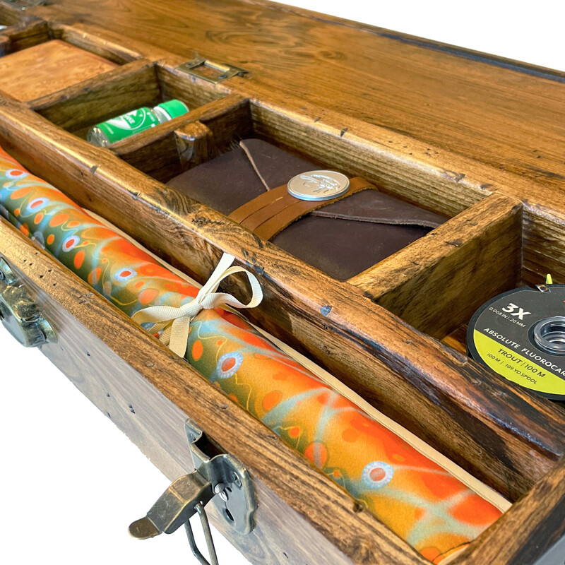 Two-Hearted Fly Rod with Hand-Crafted Case, Reel, Fly Wallet