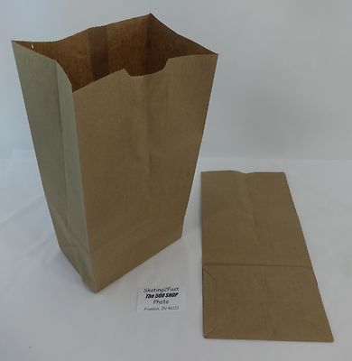Qty 200 #12 Paper Brown Kraft Natural Grocery Shopping Merchandise Retail Bags