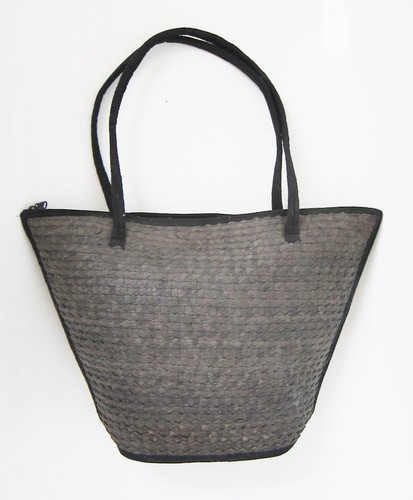 Large woven rattans shoulder bag, beach bag, school bag sequined, 49 cm wide new - Picture 10 of 15
