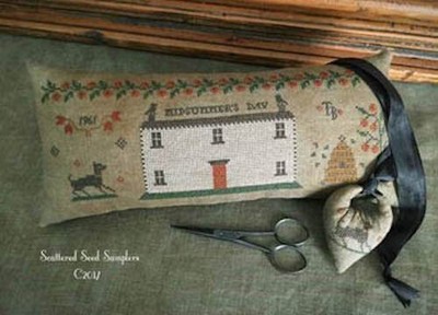 10% Off Scattered Seed Samplers ctd x-stitch chart-Midsummer's Day Tailor's Roll