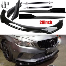 For Mercedes Benz A Class Front Bumper Lip Splitter Spoiler Body Kit Side Skirt