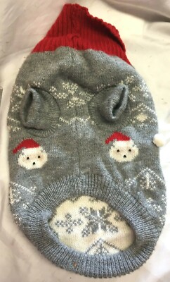 H&M Dog Sweater Santa Christmas Grey White Turtleneck S-12 EUC Free  Shipping | eBay