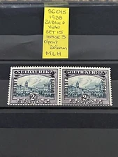 UNION OF SOUTH AFRICA "OFFICIAL" PAIR OF 2d BLUE & VIOLET STAMPS FROM 1938 SG015