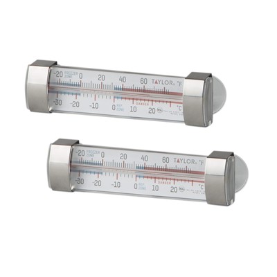Large Dial Kitchen Refrigerator/Freezer Kitchen Thermometer with Suction Cups...