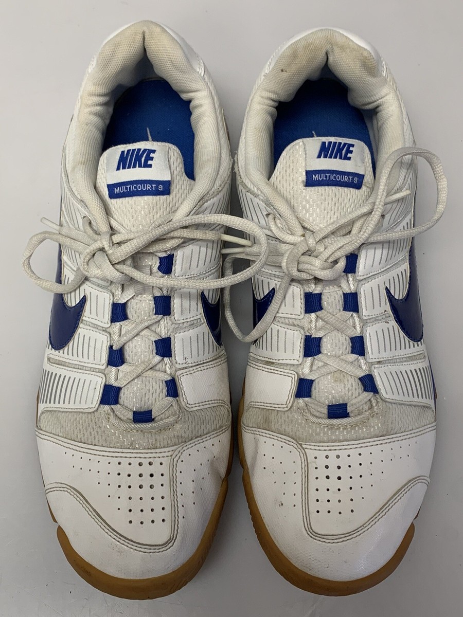 Nike Multicourt 9 Men's US 14 White Black Athletic Shoes 366625-141 White/ Blue Nike Multicourt 9 Men's US 14 White Black Athletic Shoes 366625-141 White/ Blue