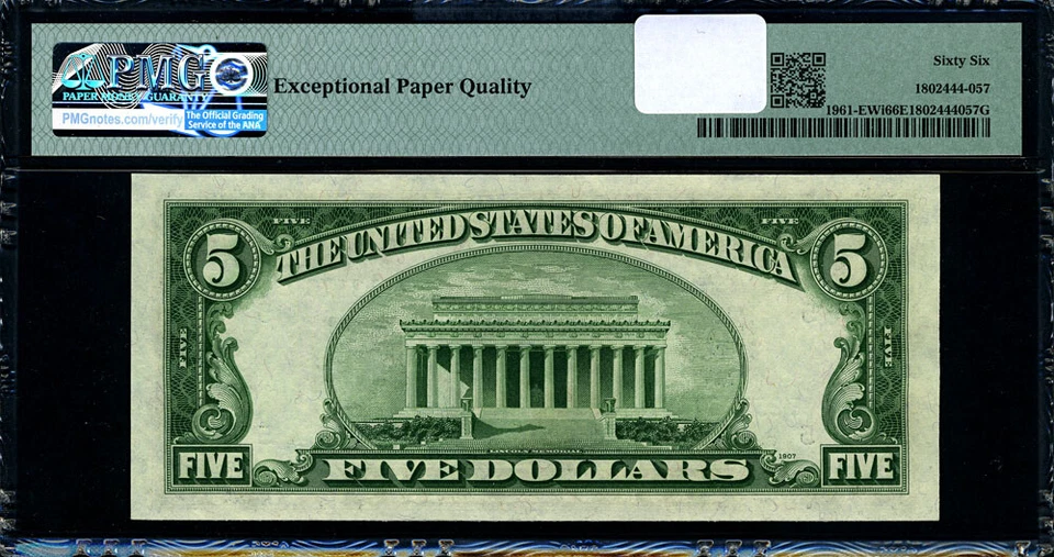 FR. 1961 EWi $5 1950 Federal Reserve Note Richmond E-A Block Gem PMG CU66 EPQ - Image 3 of 3