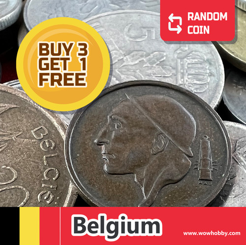 Belgium Coin | 1 Random Collectible Old Belgian Coin for Coin Collecting