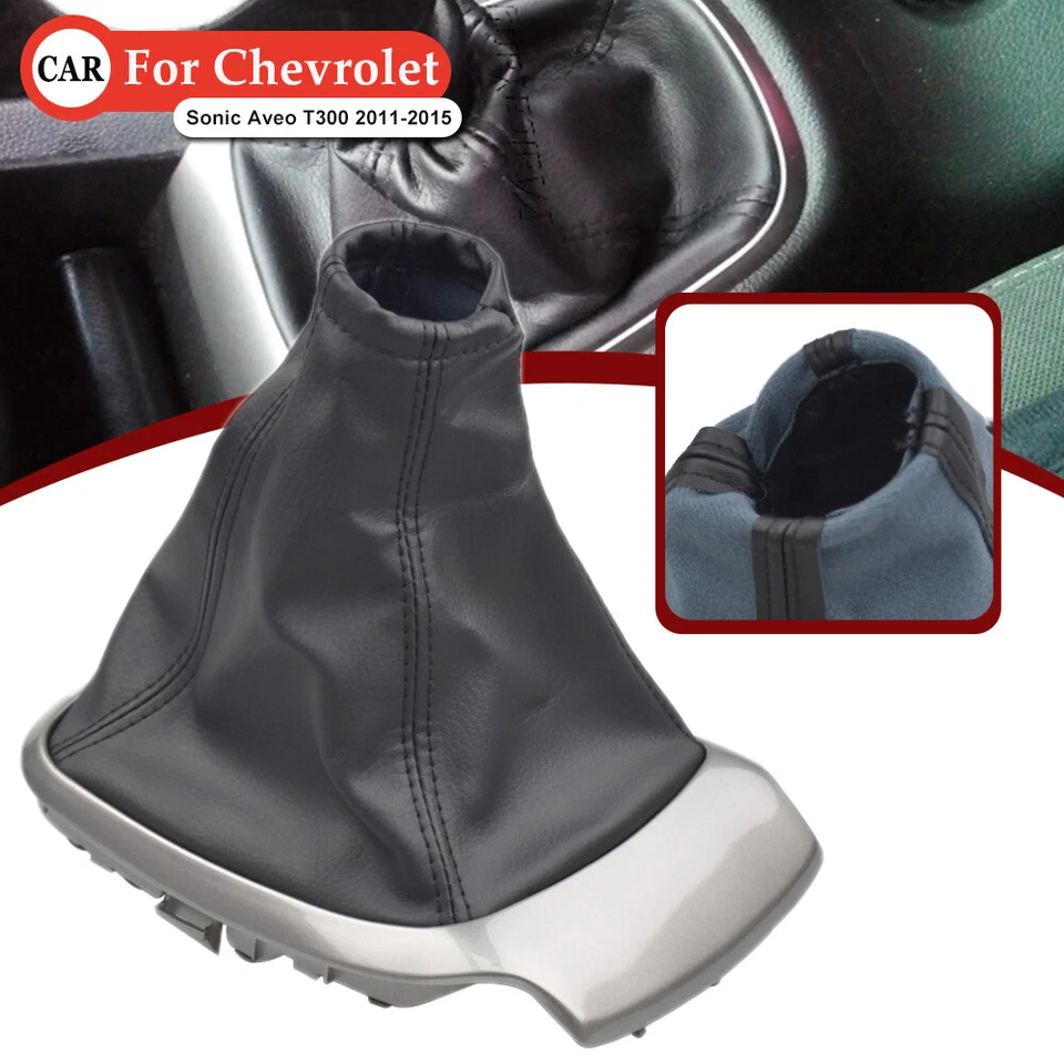  Marco de cubierta de bota de cambio de polaina de engranajes para Chevrolet Sonic Aveo 2011-2015 Foto 2 de 4