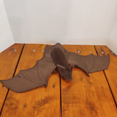 Brown Bat Plush Hand Puppet 24'' Wing Span Wildlife Halloween