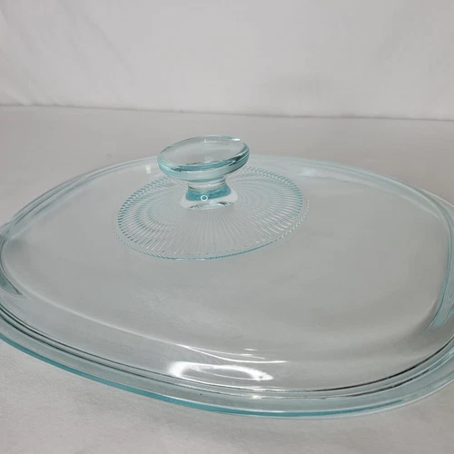 Vintage Pyrex Glass Lid Only Clear Oval DC 1.5C Corning Ware Casserole USA