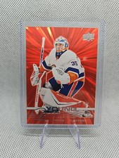 2025-26 Upper Deck Series 2 Tristan Lennox Young Guns Red Outburst /25 Islanders