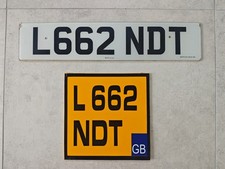 Uk Gb Original License Plate Pair L662 Ndt Uk Gb Original License Plate Pair L662 Ndt