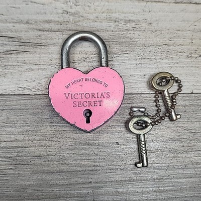 Victoria's Secret Vintage RARE Pink Heart Lock and 2 Keys Barbiecore Y2K Holiday