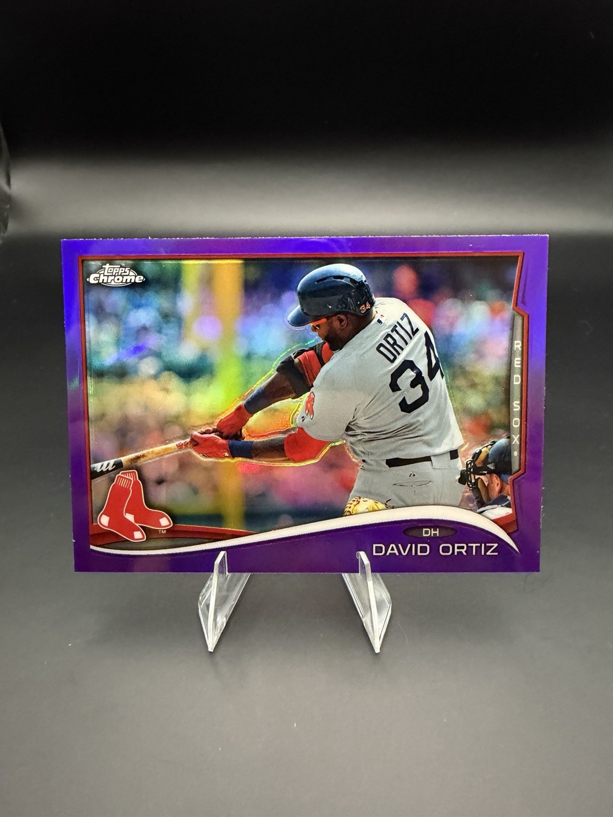2014 Topps Chrome Purple Refractor David Ortiz #201