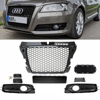 Wabengrill + StoßStangengitter Schwarz Glanz FüR Audi A3 8P Ab 2008-2012 S-Line