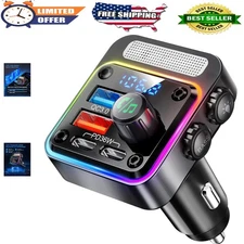 Bluetooth 5.3 Car Adapter, 54W Fast Charging & Stunning Bass, Hands-Free Design