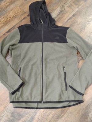 The North Face Glacier Jacket Women's XL Green Fleece Full-Zip Hooded Packable