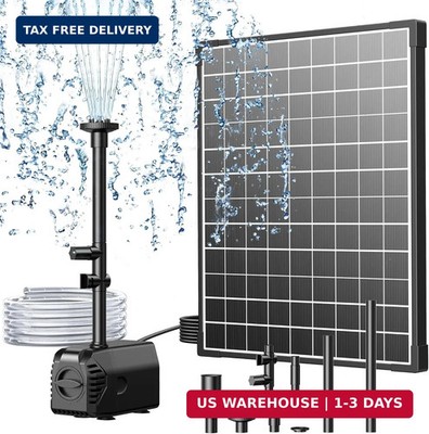 Biling 25W Solar Fountain Pump, 410GPH Submersible Solar Pond Pump with Filtrati