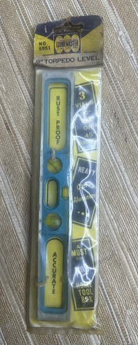 New Vtg Globemaster 9” Torpedo Level No. 5951 11/69 Japan Heavy Cast Aluminum - Picture 1 of 10