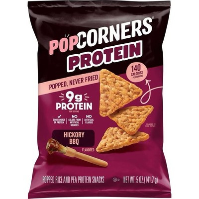   New Popcorners Protein HICKORY BBQ Barbecue Popped Rice Pea Corn Crunchy 5oz