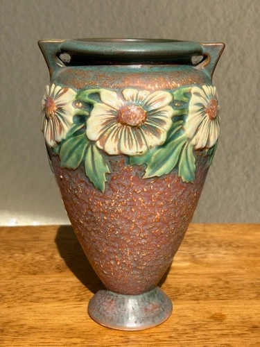 Roseville Dahlrose 1928 Vase #365-8 MINT Graceful Shape, Great Color & Mold