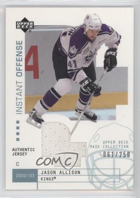 2002 Upper Deck Mask Collection Instant Offense Jerseys 61/250 Jason Allison 0o9
