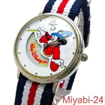 Disney Mickey Mouse Sorcerer's Apprentice 25th Anniversary Watch, Quartz, White