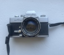 Minolta SRT-201 35mm Film Camera With Minolta MC Rokkor-PF 55mm f1.7 Lens