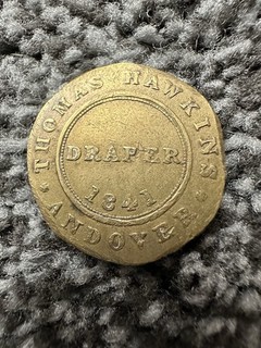 Thomas Hawkins Andover 1841 Hexagonal Token
