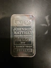 Johnson Matthey 1 Oz Silver Bar
