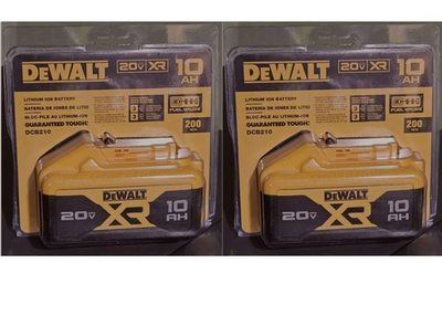 #ad 2 PACK DeWALT DCB210 2 20V MAX XR 10.0 AH Lithium Ion Battery Tool Batteries New $150.98