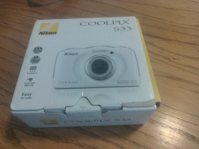 Nikon COOLPIX S33 13.2MP Digital Camera - White for sale