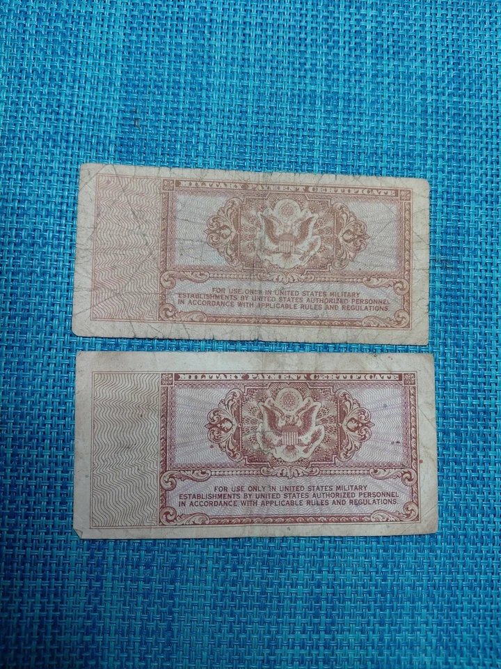 🇺🇸 USA Military Payment 5 & 50 cents series 472 1948 banknotes 110525-5 - Image 2 of 2